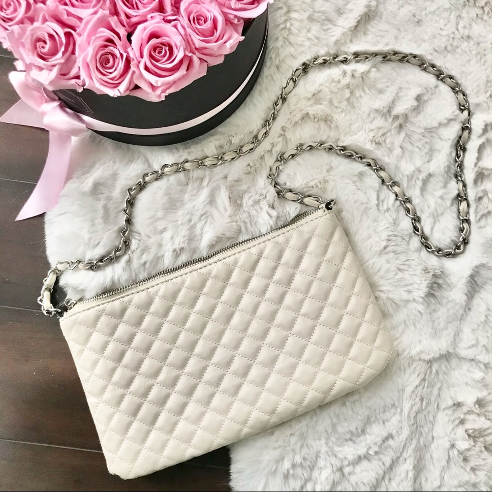 Mango Quilted Crossbody Handbag Clutch